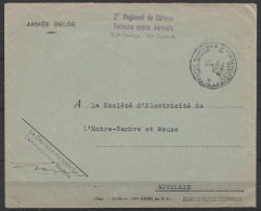 L. Entête "Armée Belge" En S.M. (Service Militaire) Franchise - Càd POSTES MILITAIRES BELGIQUE 34/25 X 1939 - Griffe "2e - Covers & Documents