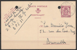 EP 40c Lilas Càd POSTES MILITAIRES BELGIQUE 33/10 III 1940 De Maréchal Des Logis Du D.T.CA B.P.S.33 Pour Journal 'La Der - Cartas & Documentos