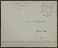 L. En S.M. (Service Militaire) Franchise - Càd POSTES MILITAIRES BELGIQUE 18/28 X 1939 - Griffe "1e Division De Cavaleri - Brieven En Documenten