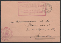 L. En S.M. (Service Militaire) Franchise - Càd POSTES MILITAIRES BELGIQUE 19/11 III 1940 - Cachet Bil.[Armée Belge / 3e  - Covers & Documents