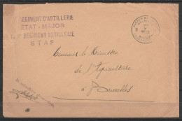 L. En S.M. (Service Militaire) Franchise - Càd POSTES MILITAIRES BELGIQUE 9/27 X 1939 - Griffe "15e Régiment D'Artilleri - Lettres & Documents