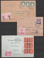 Lot De 12 Lettres De Grande-Bretagne Et Irlande Pour Et Taxées à OSTENDE - Entre 1964 Et 1967 - Briefe U. Dokumente