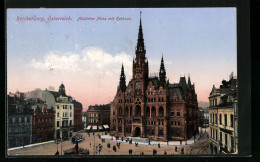 AK Reichenberg, Alstädter Platz Mit Rathaus Und Strassenbahn  - Tramways