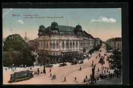 AK Berlin-Tiergarten, Potsdamer Platz Mit Hotel Fürstenhof, Königgrätzerstrasse, Strassenbahn  - Tiergarten