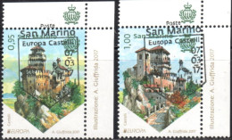 S. Marino 2017 Lotto 9 Valori Annullo 1° Giorno - Used Stamps