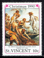Noël. Détails De Tableaux De Rubens : "La Pêche Miraculeuse" - St.Vincent (1979-...)