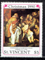 Noël. Détails De Tableaux De Rubens : "La Communion De Saint-François" - St.Vincent (1979-...)