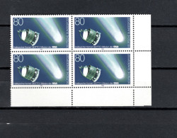 Germany 1986 Space, Halley's Comet Block Of 4 MNH - Europa