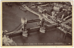 Aerial View Of Tower Bridge And The Tower Of London - (England, U.K.) - 1949 - Aero Pictorial Ltd. 198 - Tower Of London