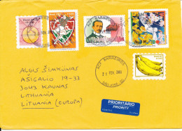 Brazil Cover Sent To Lithuania 21-2-2003 With More Topic Stamps - Covers & Documents