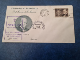 CUBA  PRIMER  DIA  1956   Dr  RAIMUNDO  GARCIA  MENOCAL  Certificada LILY  //  PARFAIT  ETAT  //  1er  CHOIX  // - FDC