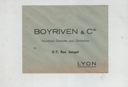Boyriven Fournitures Pour Carrosserie Rue Jangot Lyon Enveloppe - Ohne Zuordnung