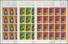 725-727 Internationales Jahr Des Kindes, 3 Werte, Kleinbogen-Satz ** - Unused Stamps