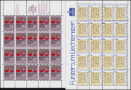928-929 Grafschaft Vaduz Und Landtag 1987, 2 Werte, Kleinbogen-Satz **  - Unused Stamps