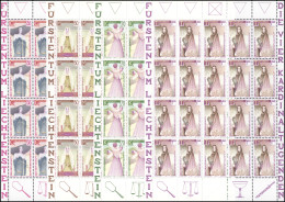 871-874 Die Vier Kardinalstugenden 1985, 4 Werte, Kleinbogen-Satz **  - Unused Stamps