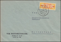 17-L Dienst-B Billett Kleine Nummer 399393 Auf Brief Motorenwerk BERLIN 28.3.58 - Lettres & Documents