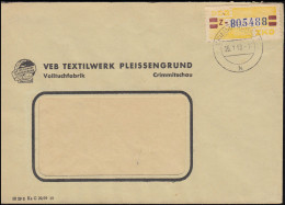 25-Z Dienst-B Billett Mit Kleiner Nummer 805488 Brief Textilwerk Pleissengrund - Briefe U. Dokumente