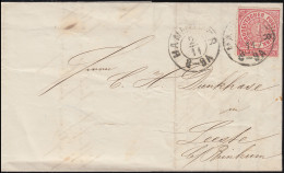 Norddeutscher Bund 4 Ziffer 1 Groschen Auf Brief HANNOVER 2.11.1868 Nach Leeste - Brieven En Documenten
