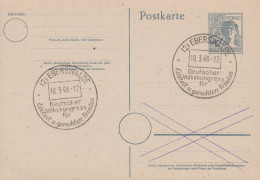 SSt EBERSWALDE Deutscher Volkskongress Frieden 18.3.1948 Auf Postkarte P 962 - Usados