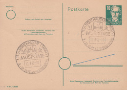 SSt  MÜHLHAUSEN Musiktage 10.9.1949 Auf Postkarte P 35/01 Bebel DV M 301 C 8088 - Usati
