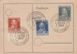 963-964 Stephan-Satz Auf Postkarte P 965 Stephan Mit SSt HANNOVER Messe 1947 - Usados