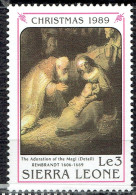 Noël. Détails D'œuvres De Rembrandt : L'Adoration Des Mages - Sierra Leone (1961-...)