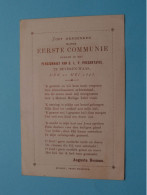 1ste Communie Van AUGUSTA BOSMAN In Het Pensionnaat Te BEVEREN-WAAS Den 22 Mei 1893 ( Zie / Voir SCANS ) ! - Comunioni