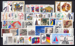 1397-1443 Bund-Jahrgang 1989 Komplett Postfrisch ** - Jahressammlungen