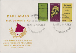 1365-1367A Karl Marx 1968 - Zusammendruck W Zd 195 Auf Schmuck-FDC ESSt Berlin - Briefe U. Dokumente