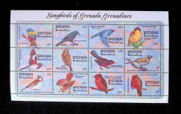 CL, Blocs-feuillets, Block, Songbirds Of Grenada, Grenadines, Oiseaux, Birds - Grenada (1974-...)