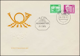 1868-1869 Aufbau In Der DDR: Kleinformat 10 Und 20 Pfennig - Satz Auf FDC 1 - Covers & Documents