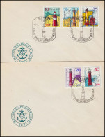 1953-1957 Leuchttürme 1974, Satz Auf Schmuck-FDC 1 Und FDC 2 - Covers & Documents