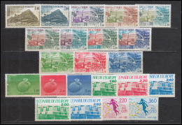 Dienstmarken Für Den Europarat Jahrgang 1980-1989 Komplett, Frankreich 25-46 ** - Idées Européennes
