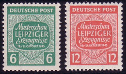 124-125X Musterschau 1945, Wz.X (Stufen Fallend), Satz ** Postfrisch / MNH - Neufs