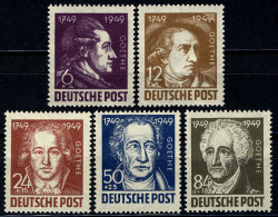 234-238 Goethe 1949, Kompletter Satz ** Postfrisch / MNH - Nuovi