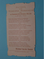 1ere Communion De Herman VAN DER DONCKT Au Pensionnat à CELLES Le 30 Mai 1907 ( Zie / Voir SCANS ) ! - Comunión Y Confirmación