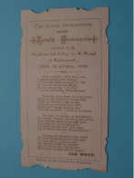 1ste Communie Van JAN WEYN In De Kapel College DENDERMONDE Den 13 April 1905 ( Zie / Voir SCANS ) ! - Comunión Y Confirmación