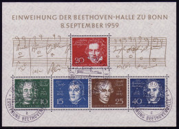 Block 2 Beethovenhalle 1959, ESSt Bonn, Buchstaben A, B, C Geprüft SCHLEGEL BPP - Usados