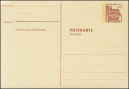 P 83 Bauwerke I 20 Pf Rotbraun ** Wie Verausgabt - Postcards - Mint