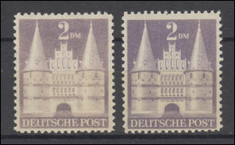 98I Bauten 2 DM: Set Mit 2 Verschiedenen Farbtönungen, Beide ** Postfrisch - Nuovi