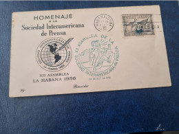 CUBA  PRIMER  DIA  1956   SOCIEDAD  DE  PRENSA  Certificada LILY  //  PARFAIT  ETAT  //  1er  CHOIX  // - FDC