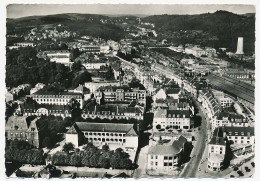 CPSM Dentelée 10.5 X 15 Saône Et Loire En Avion Au Dessus De LE CREUSOT La Rue Général Leclerc La Nouvelle Poste Les* - Le Creusot