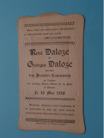 1ere Communion De René Et Georges DALOZE Au College N.D. à NAMUR Le 10 Mai 1910 ( Zie / Voir SCANS ) ! - Kommunion Und Konfirmazion