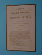 1ere Communion De AUGUSTIN GILLION Au College à CHARLEROI Le 20 Mai 1910 ( Zie / Voir SCANS ) ! - Kommunion Und Konfirmazion