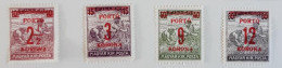 Magyar Taxe Due 1922 Yvert 67 à 70 MH - Postage Due