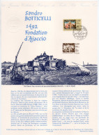 - Document Premier Jour SANDRO BOTTICELLI - 1492-1992 Fondation D'Ajaccio - - Documents De La Poste