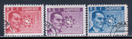 Albania 1959 Mi# 575-577 Used - Frederic Joliot-Curie / World Peace Congress / Atom - Albanië