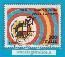 USATI ITALIA 1990 - Ref.0619 "Coppa Del Mondo: SPAGNA" 1 Val. - - 1981-90: Used