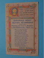1ste Communie Van Gabriëlle BELLEMANS I/h Pensionnaat Te Sint NIKLAAS Den 7 April 1896 ( Zie / Voir SCANS ) ! - Comunioni