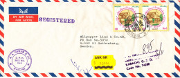 Pakistan Registered Air Mail Cover Sent To Denmark 3-11-1990 - Pakistán